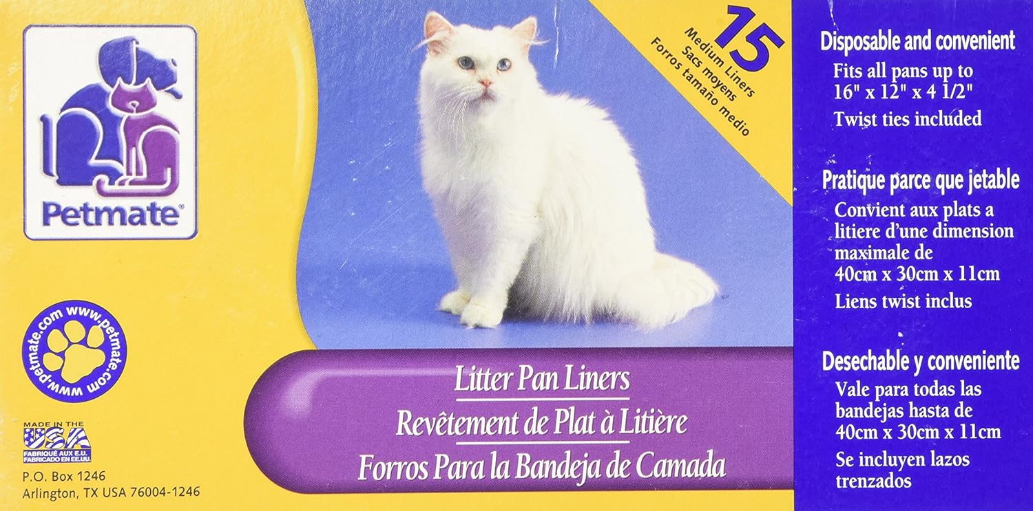 Petmate Litter Pan Liners 15Ct Medium